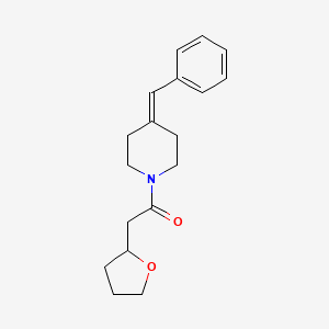 1-(4-Benzylidenepiperidin-1-yl)-2-(oxolan-2-yl)ethanone