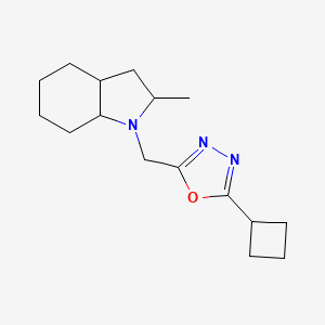 2-Cyclobutyl-5-[(2-methyl-2,3,3a,4,5,6,7,7a-octahydroindol-1-yl)methyl]-1,3,4-oxadiazole