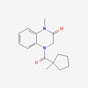 molecular formula C16H20N2O2 B7610187 1-methyl-4-(1-methylcyclopentanecarbonyl)-3H-quinoxalin-2-one 