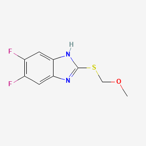 molecular formula C9H8F2N2OS B7610192 5,6-difluoro-2-(methoxymethylsulfanyl)-1H-benzimidazole 