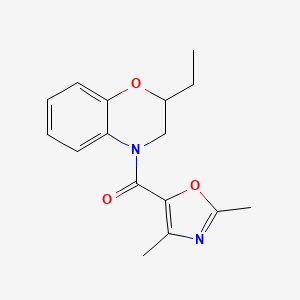 molecular formula C16H18N2O3 B7610198 (2,4-Dimethyl-1,3-oxazol-5-yl)-(2-ethyl-2,3-dihydro-1,4-benzoxazin-4-yl)methanone 