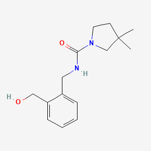 N-[[2-(hydroxymethyl)phenyl]methyl]-3,3-dimethylpyrrolidine-1-carboxamide