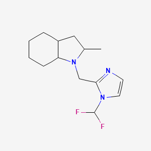 1-[[1-(Difluoromethyl)imidazol-2-yl]methyl]-2-methyl-2,3,3a,4,5,6,7,7a-octahydroindole