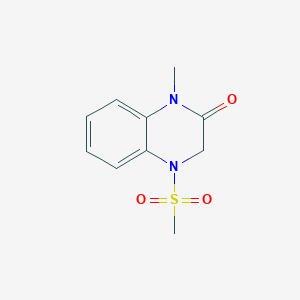 molecular formula C10H12N2O3S B7610223 1-methyl-4-methylsulfonyl-3H-quinoxalin-2-one 