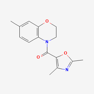 molecular formula C15H16N2O3 B7610237 (2,4-Dimethyl-1,3-oxazol-5-yl)-(7-methyl-2,3-dihydro-1,4-benzoxazin-4-yl)methanone 