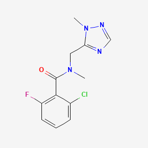 2-chloro-6-fluoro-N-methyl-N-[(2-methyl-1,2,4-triazol-3-yl)methyl]benzamide