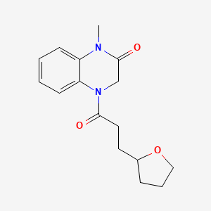 1-methyl-4-[3-(oxolan-2-yl)propanoyl]-3H-quinoxalin-2-one