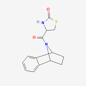 molecular formula C14H14N2O2S B7610286 4-(11-Azatricyclo[6.2.1.02,7]undeca-2,4,6-triene-11-carbonyl)-1,3-thiazolidin-2-one 