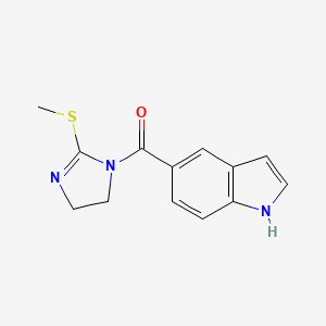 molecular formula C13H13N3OS B7610323 1H-indol-5-yl-(2-methylsulfanyl-4,5-dihydroimidazol-1-yl)methanone 