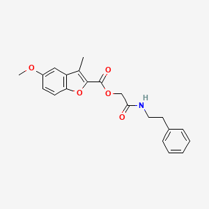 [2-Oxo-2-(2-phenylethylamino)ethyl] 5-methoxy-3-methyl-1-benzofuran-2-carboxylate