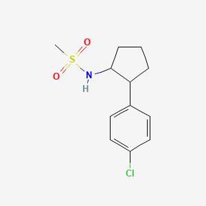 N-[2-(4-chlorophenyl)cyclopentyl]methanesulfonamide