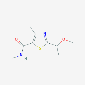 2-(1-methoxyethyl)-N,4-dimethyl-1,3-thiazole-5-carboxamide