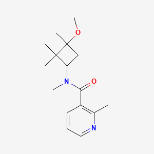 molecular formula C16H24N2O2 B7610412 N-(3-methoxy-2,2,3-trimethylcyclobutyl)-N,2-dimethylpyridine-3-carboxamide 