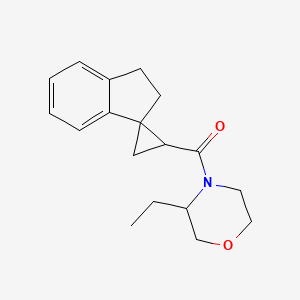 (3-Ethylmorpholin-4-yl)-spiro[1,2-dihydroindene-3,2'-cyclopropane]-1'-ylmethanone