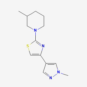 2-(3-Methylpiperidin-1-yl)-4-(1-methylpyrazol-4-yl)-1,3-thiazole