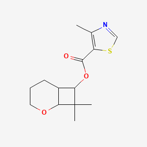 molecular formula C14H19NO3S B7610473 (8,8-Dimethyl-2-oxabicyclo[4.2.0]octan-7-yl) 4-methyl-1,3-thiazole-5-carboxylate 