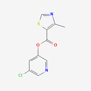 molecular formula C10H7ClN2O2S B7610486 (5-Chloropyridin-3-yl) 4-methyl-1,3-thiazole-5-carboxylate 