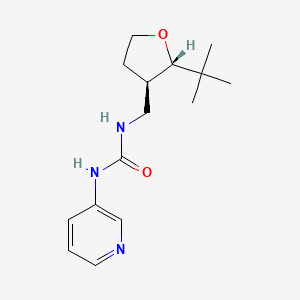 molecular formula C15H23N3O2 B7610516 1-[[(2S,3R)-2-tert-butyloxolan-3-yl]methyl]-3-pyridin-3-ylurea 