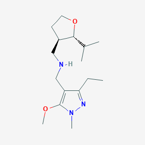 N-[(3-ethyl-5-methoxy-1-methylpyrazol-4-yl)methyl]-1-[(2R,3R)-2-propan-2-yloxolan-3-yl]methanamine