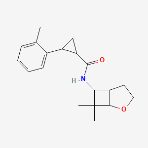 molecular formula C19H25NO2 B7610559 N-(7,7-dimethyl-2-oxabicyclo[3.2.0]heptan-6-yl)-2-(2-methylphenyl)cyclopropane-1-carboxamide 