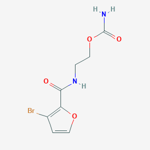 molecular formula C8H9BrN2O4 B7610572 2-[(3-Bromofuran-2-carbonyl)amino]ethyl carbamate 