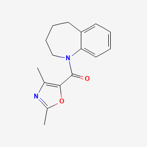 molecular formula C16H18N2O2 B7610591 (2,4-Dimethyl-1,3-oxazol-5-yl)-(2,3,4,5-tetrahydro-1-benzazepin-1-yl)methanone 