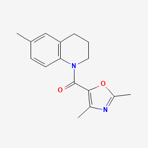 molecular formula C16H18N2O2 B7610643 (2,4-dimethyl-1,3-oxazol-5-yl)-(6-methyl-3,4-dihydro-2H-quinolin-1-yl)methanone 