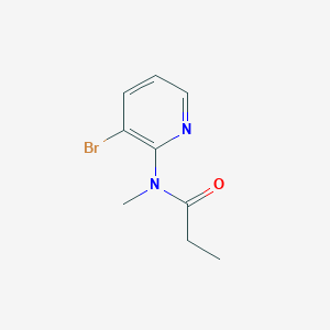 molecular formula C9H11BrN2O B7610644 N-(3-bromopyridin-2-yl)-N-methylpropanamide 