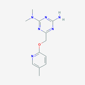 2-N,2-N-dimethyl-6-[(5-methylpyridin-2-yl)oxymethyl]-1,3,5-triazine-2,4-diamine