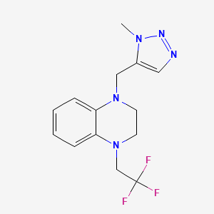 1-[(3-Methyltriazol-4-yl)methyl]-4-(2,2,2-trifluoroethyl)-2,3-dihydroquinoxaline