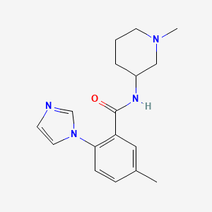 2-imidazol-1-yl-5-methyl-N-(1-methylpiperidin-3-yl)benzamide