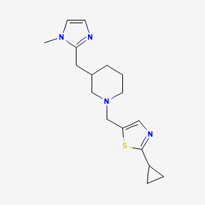 2-Cyclopropyl-5-[[3-[(1-methylimidazol-2-yl)methyl]piperidin-1-yl]methyl]-1,3-thiazole