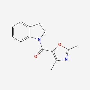 molecular formula C14H14N2O2 B7610751 2,3-Dihydroindol-1-yl-(2,4-dimethyl-1,3-oxazol-5-yl)methanone 