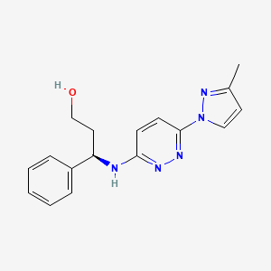 (3R)-3-[[6-(3-methylpyrazol-1-yl)pyridazin-3-yl]amino]-3-phenylpropan-1-ol