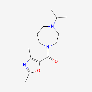 molecular formula C14H23N3O2 B7610764 (2,4-Dimethyl-1,3-oxazol-5-yl)-(4-propan-2-yl-1,4-diazepan-1-yl)methanone 