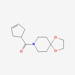 Cyclopent-3-en-1-yl(1,4-dioxa-8-azaspiro[4.5]decan-8-yl)methanone