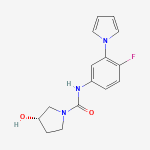 (3S)-N-(4-fluoro-3-pyrrol-1-ylphenyl)-3-hydroxypyrrolidine-1-carboxamide