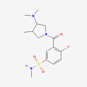 3-[3-(dimethylamino)-4-methylpyrrolidine-1-carbonyl]-4-fluoro-N-methylbenzenesulfonamide