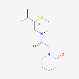 1-[2-Oxo-2-(2-propan-2-ylthiomorpholin-4-yl)ethyl]piperidin-2-one