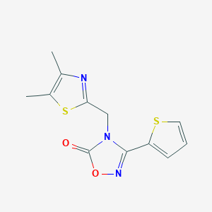 4-[(4,5-Dimethyl-1,3-thiazol-2-yl)methyl]-3-thiophen-2-yl-1,2,4-oxadiazol-5-one