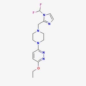 3-[4-[[1-(Difluoromethyl)imidazol-2-yl]methyl]piperazin-1-yl]-6-ethoxypyridazine