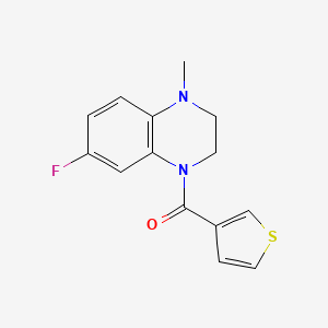 (7-Fluoro-4-methyl-2,3-dihydroquinoxalin-1-yl)-thiophen-3-ylmethanone