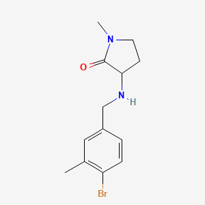 3-[(4-Bromo-3-methylphenyl)methylamino]-1-methylpyrrolidin-2-one