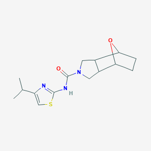 N-(4-propan-2-yl-1,3-thiazol-2-yl)-1,3,3a,4,5,6,7,7a-octahydro-4,7-epoxyisoindole-2-carboxamide