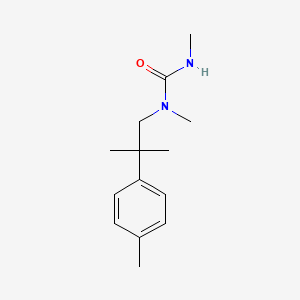 molecular formula C14H22N2O B7610983 1,3-Dimethyl-1-[2-methyl-2-(4-methylphenyl)propyl]urea 