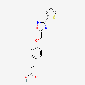 3-(4-{[3-(Thiophen-2-yl)-1,2,4-oxadiazol-5-yl]methoxy}phenyl)propanoic acid