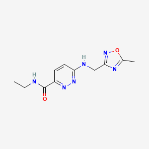 N-ethyl-6-[(5-methyl-1,2,4-oxadiazol-3-yl)methylamino]pyridazine-3-carboxamide