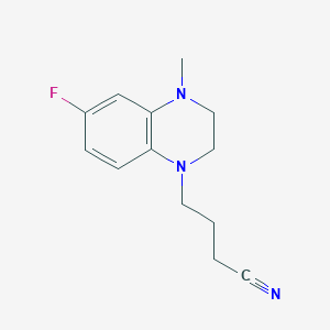 4-(6-Fluoro-4-methyl-2,3-dihydroquinoxalin-1-yl)butanenitrile