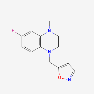 5-[(6-Fluoro-4-methyl-2,3-dihydroquinoxalin-1-yl)methyl]-1,2-oxazole