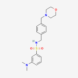 3-(dimethylamino)-N-[[4-(morpholin-4-ylmethyl)phenyl]methyl]benzenesulfonamide